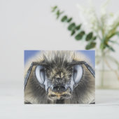 （昆虫）マルハナバチ頭 ポストカード (スタンド正面)