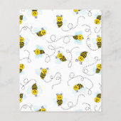 （昆虫）マルハナバチ飛んでいるイエローブラックのまわりに チラシ (裏面)