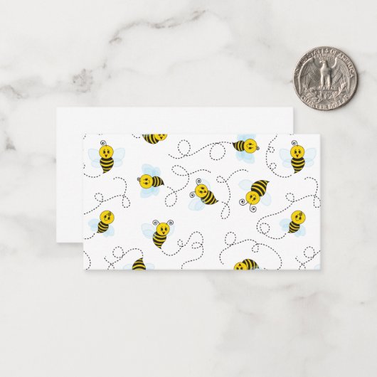 (昆虫)マルハナバチ飛んでいるイエローブラックのまわりに ノートカード (正面/裏面インサイチュ)
