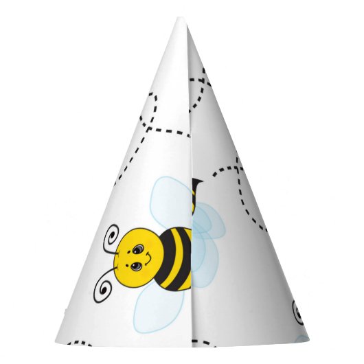 (昆虫)マルハナバチ飛んでいるイエローブラックのまわりに パーティーハット (裏面)