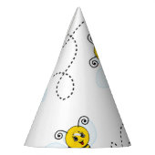 （昆虫）マルハナバチ飛んでいるイエローブラックのまわりに パーティーハット (左)