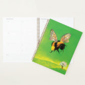 （昆虫）マルハナバチ飛んでいるイラストレーション プランナー手帳 (ディスプレー)