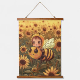 (昆虫)マルハナバチ騎士の飛行 吊り下げ型タペストリー