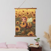 （昆虫）マルハナバチ騎士の飛行 吊り下げ型タペストリー (寝室)