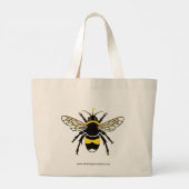 (昆虫)マルハナバチ- ラージトートバッグ (裏面)