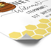 （昆虫）マルハナバチSo Sweet To Bee One 1st Birthday Welcome ポスター (角)