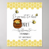 （昆虫）マルハナバチSo Sweet To Bee One 1st Birthday Welcome ポスター (正面)