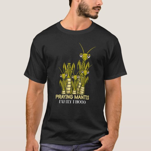 昆虫 虫捕り カマキリ 昆虫学 Tシャツ (正面)