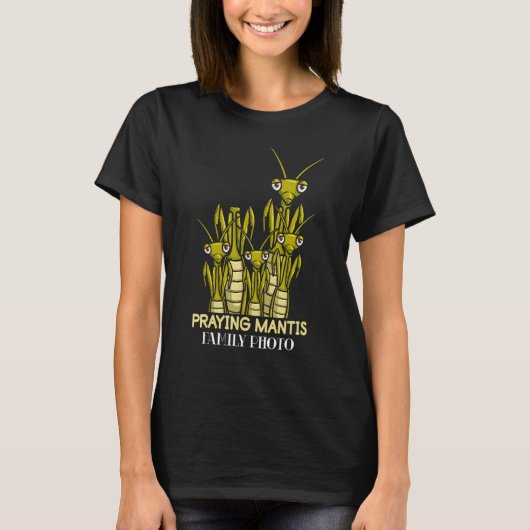昆虫  虫捕り カマキリ 昆虫学 Tシャツ (正面)
