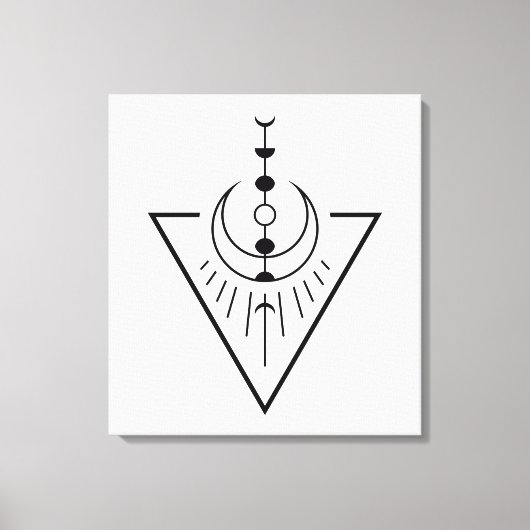 昇る太陽の月相 キャンバスプリント (正面)