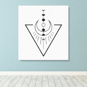 昇る太陽の月相 キャンバスプリント (インサイチュ (ウッドフロア))