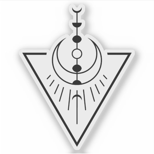 昇る太陽の月相 シール (正面)