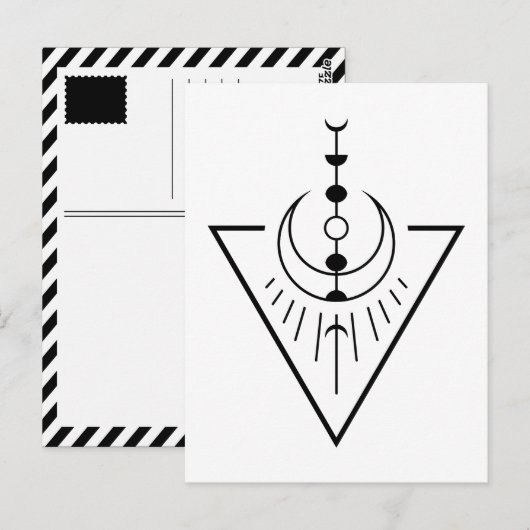 昇る太陽の月相 ポストカード (正面/裏面)