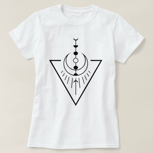 昇る太陽の月相 Tシャツ (デザイン正面)