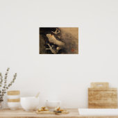 昇天龍と富士葛飾北斎1840 ポスター (キッチン)