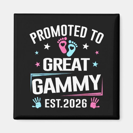 昇格してグレートGammyに 2026年出産予定のお知らせ マグネット (正面)