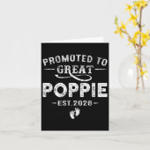 昇格して偉大なポッピーに 2026年妊娠発表 カード (黄色い花)