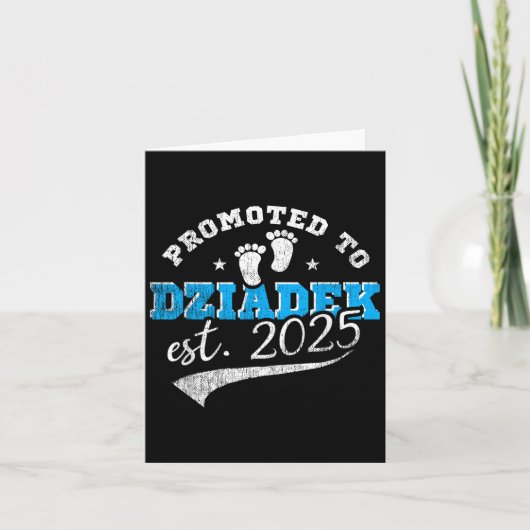 昇格して Dziadek 2025 誕生予定の自慢の新じいちゃん ヴィン カード (正面)