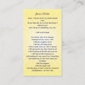 昇格主イエス・キリスト コーリングカード (裏面)