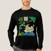 昇竜の川 ブラック トライブレンドTシャツ (正面)