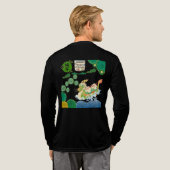 昇竜の川 ブラック トライブレンドTシャツ (背面全体)
