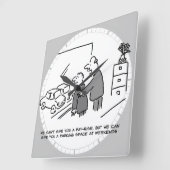 昇給できない与えが、駐車与え宇宙できない スクエア壁時計 (傾斜)