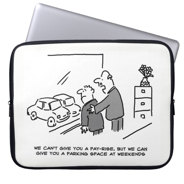 昇給できない与えが、駐車与え宇宙できない ラップトップスリーブ (正面)