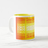 昇給の意識のマグ ツートーンマグカップ (正面左)