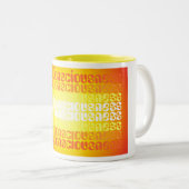 昇給の意識のマグ ツートーンマグカップ (正面右)