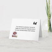 昇給？教育で？笑わされる サンキューカード (正面)