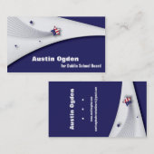 昇進の米国旗の名刺-赤い青 名刺 (正面/裏面)