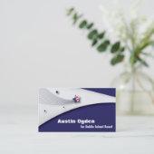 昇進の米国旗の名刺-赤い青 名刺 (スタンド正面)