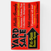 昇進再使用可能なヤードセールのガレージセール 横断幕 (縦)