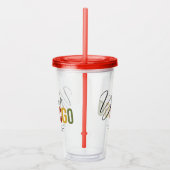 昇進項目最低無し、わらが付いているタンブラー アクリルタンブラー (右)