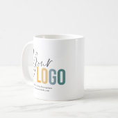 昇進項目最低無し、色のロゴのマグ コーヒーマグカップ (正面左)