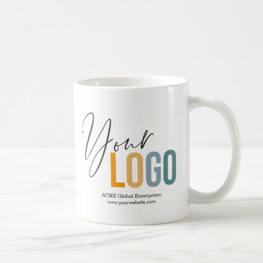昇進項目最低無し、色のロゴのマグ コーヒーマグカップ (右)