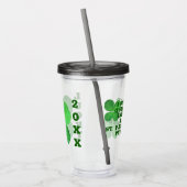 昇進4人の葉のクローバーのカッコいいのアイルランド人のバーのパブ アクリルタンブラー (左)