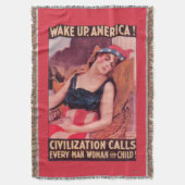 昇進AmericaWar IIの米国 スローブランケット (正面縦)