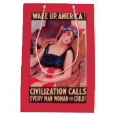 昇進AmericaWar IIの米国 ミディアムペーパーバッグ (裏面)