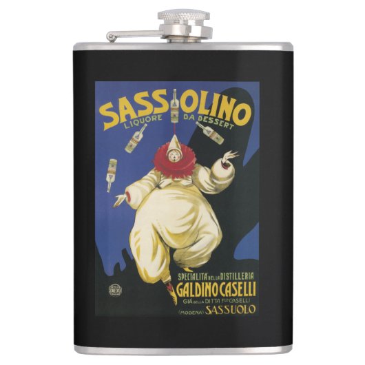 昇進Sassolino Liquore daのデザート フラスク (正面)