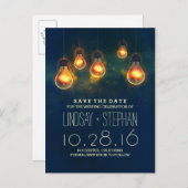 明お洒落かりは夢のようなロマンチックな日付を保存 案内ポストカード (正面/裏面)