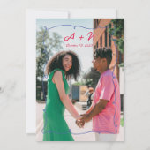 明お洒落るいおもしろいフォトモノグラム結婚ズ セーブザデート (裏面)