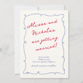 明お洒落るいおもしろいモノグラム結婚スクリプト セーブザデート (正面)