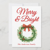 明お洒落るいメリークリスマスリース シーズンカード (正面)