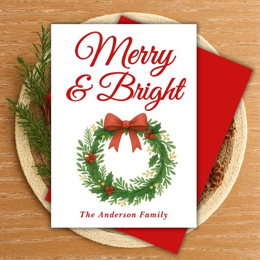 明お洒落るいメリークリスマスリース シーズンカード