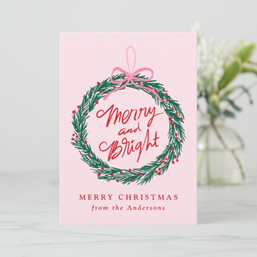 明お洒落るいメリーリースピンク非フォト シーズンカード (スタンド正面)