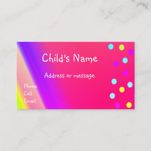 明お洒落るい子の呼び出しカード コーリングカード (正面)