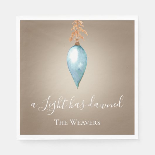 明かりが明けた | オリジナル水彩クリスマス スタンダードランチョンナプキン (正面)