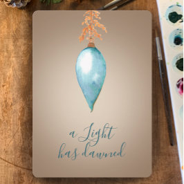 明かりが明けた | 水彩カスタムクリスマス シーズンカード