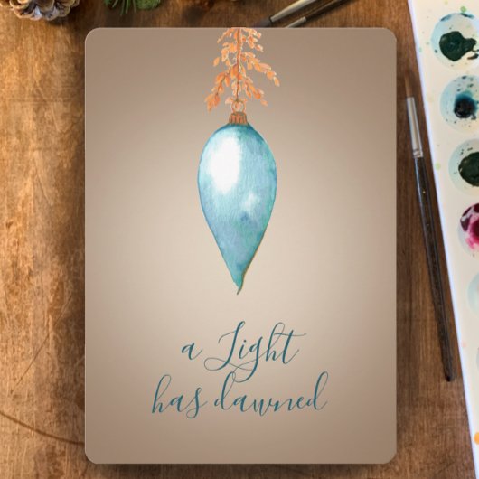 明かりが明けた | 水彩カスタムクリスマス シーズンカード